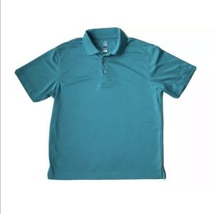 PGA Tour Size L Air Flux Golf Polo Turquoise Blue